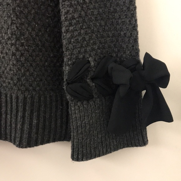 Charcoal Club Monaco Wool Sweater with Bow detail - Picture 4 of 6